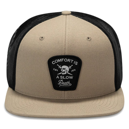 Comfort Is A Slow Death Patch Flatbill Snapback Hat