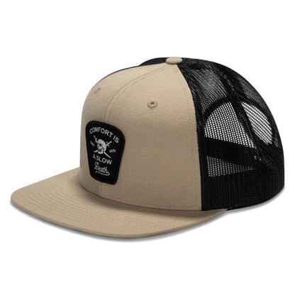 Comfort Is A Slow Death Patch Flatbill Snapback Hat