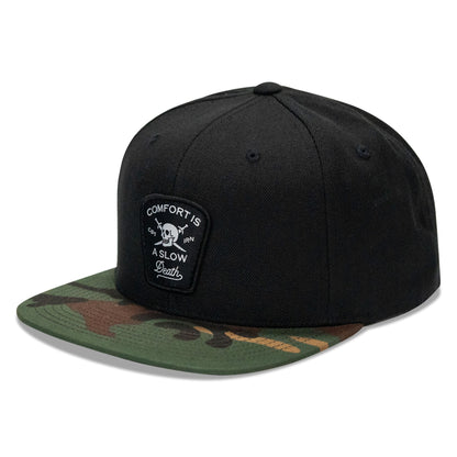 Comfort Is A Slow Death Patch Flatbill Snapback Hat