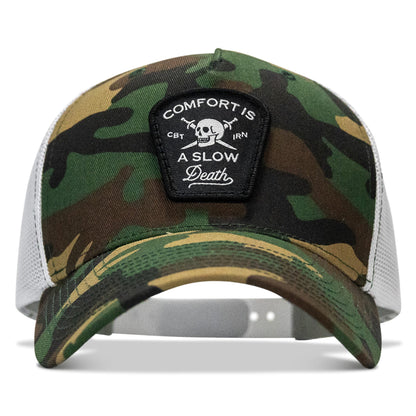 Comfort Is A Slow Death Patch Snapback Hat