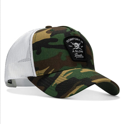 Comfort Is A Slow Death Patch Snapback Hat
