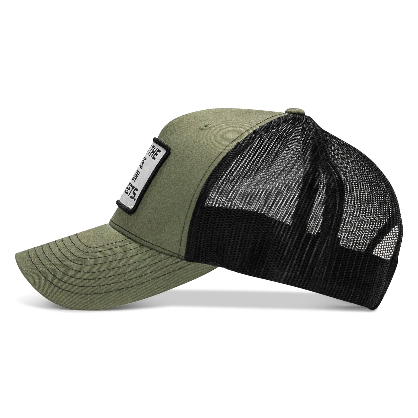 Dad In The Streets. Daddy In The Sheets. White Patch Snapback Hat