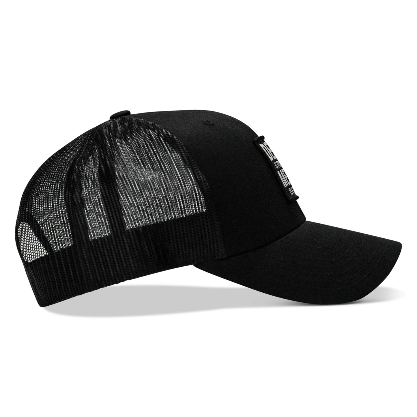 Death Is Promised. Mercy Is Earned Patch Snapback Hat