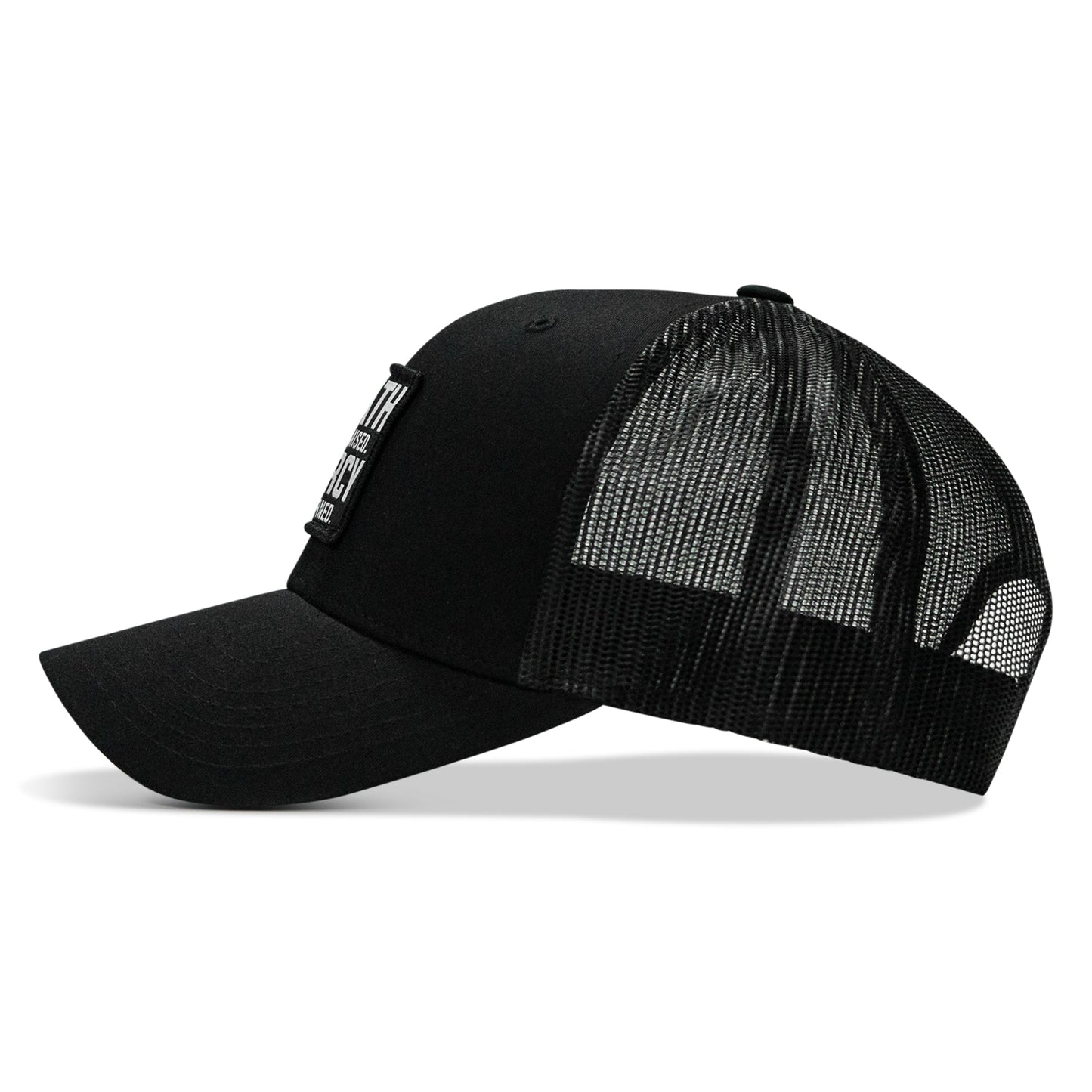 Death Is Promised. Mercy Is Earned Patch Snapback Hat