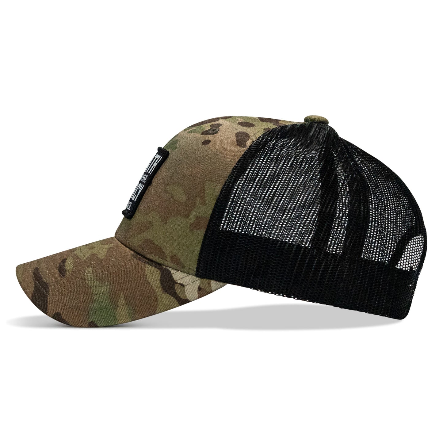 Death Is Promised. Mercy Is Earned Patch Snapback Hat