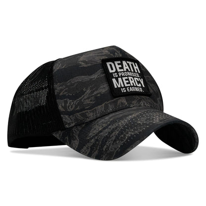 Death Is Promised. Mercy Is Earned Patch Five Panel Breacher Snapback Hat