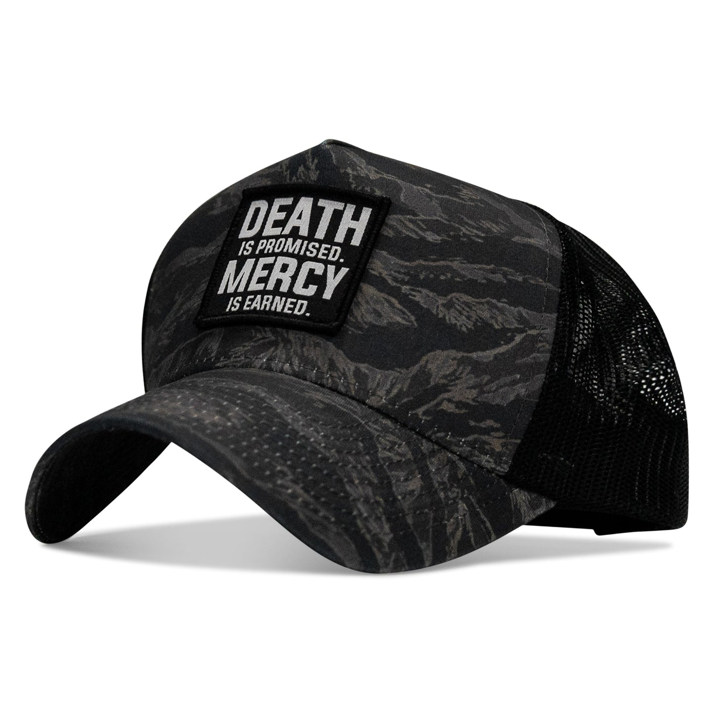 Death Is Promised. Mercy Is Earned Patch Five Panel Breacher Snapback Hat