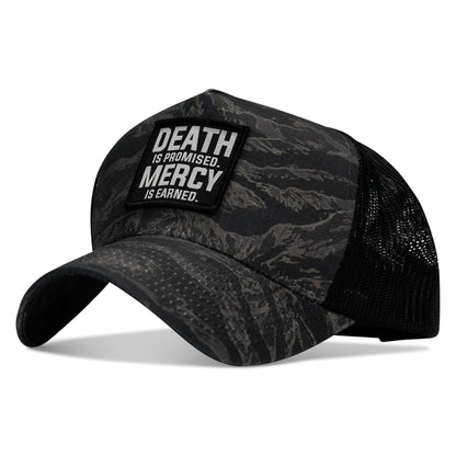 Death Is Promised. Mercy Is Earned Patch Five Panel Breacher Snapback Hat