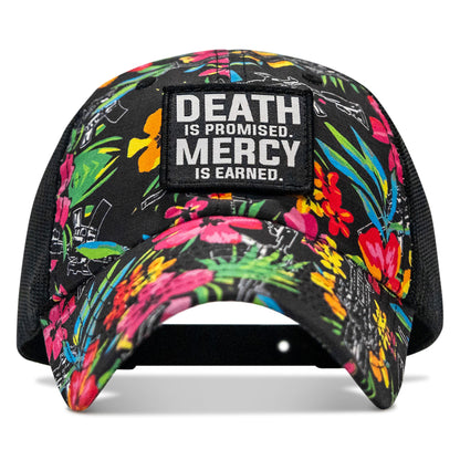 Death Is Promised. Mercy Is Earned Patch. Tactical Ripstop Mesh Snapback Hat