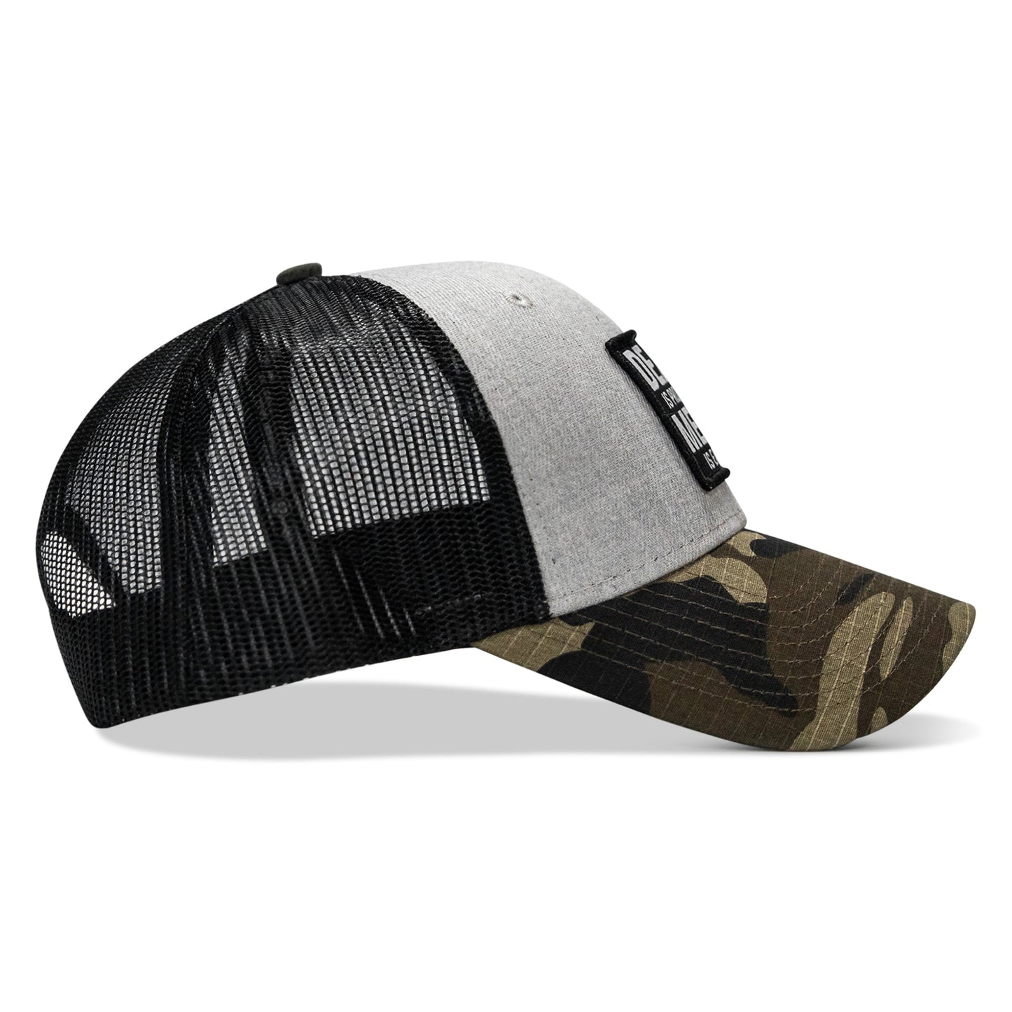 Death Is Promised. Mercy Is Earned Patch Snapback Hat