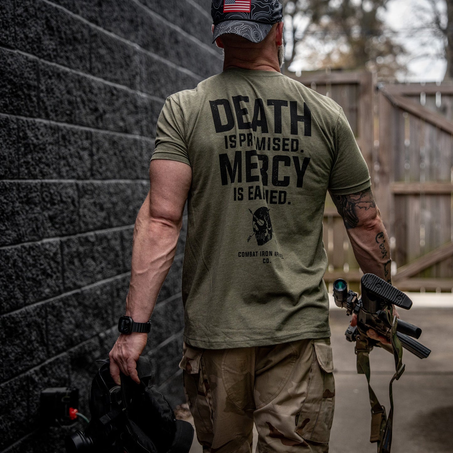 Death Is Promised. Mercy Is Earned Men's T-Shirt