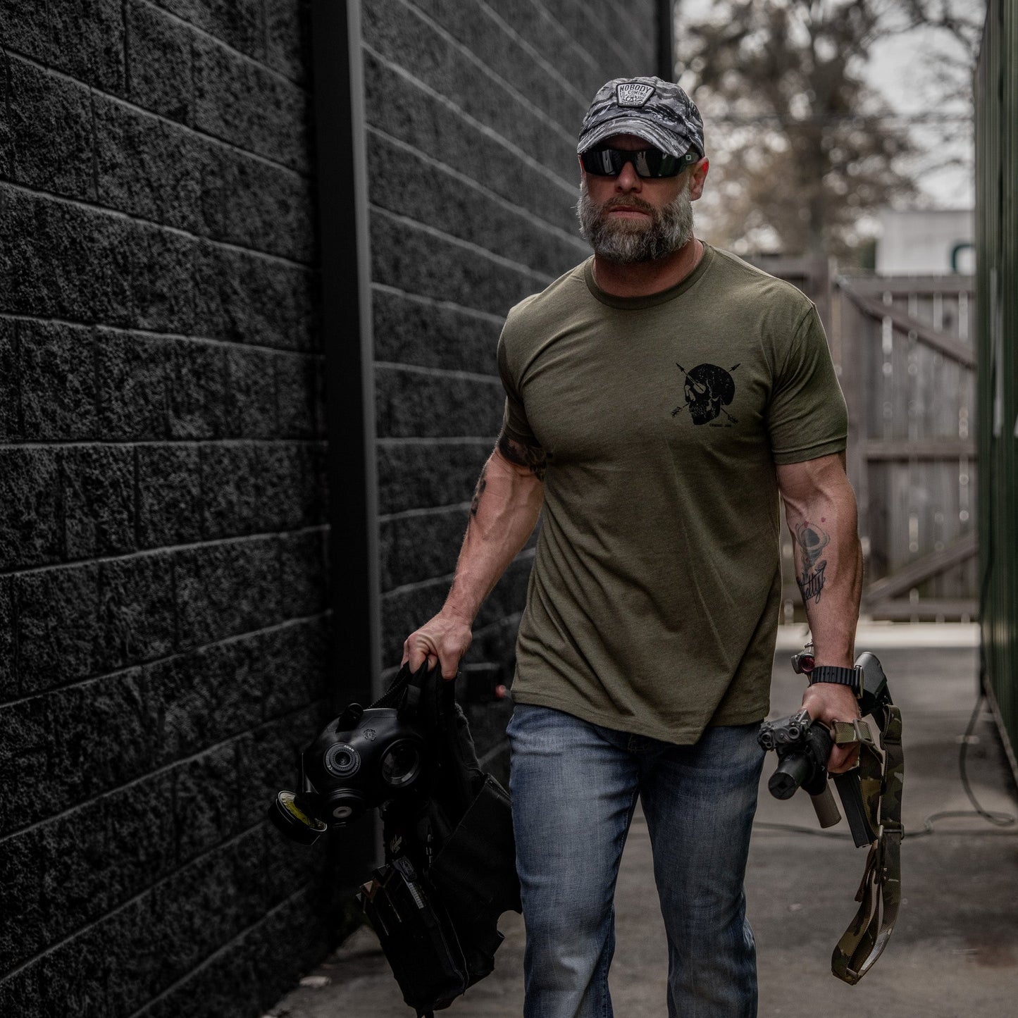 Nobody Is Coming To Save You Skull Patch RipStop Low Pro Operator Hat