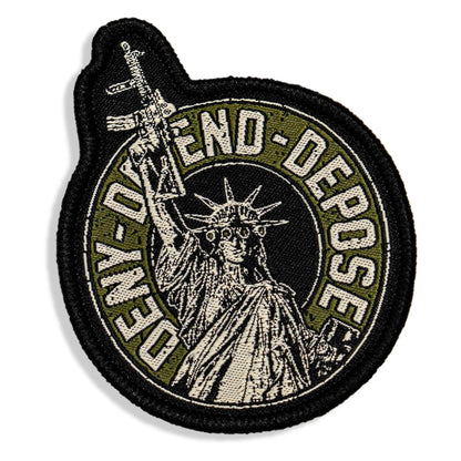 Deny. Defend. Depose. Velcro Patch