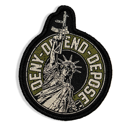 Deny. Defend. Depose. Velcro Patch