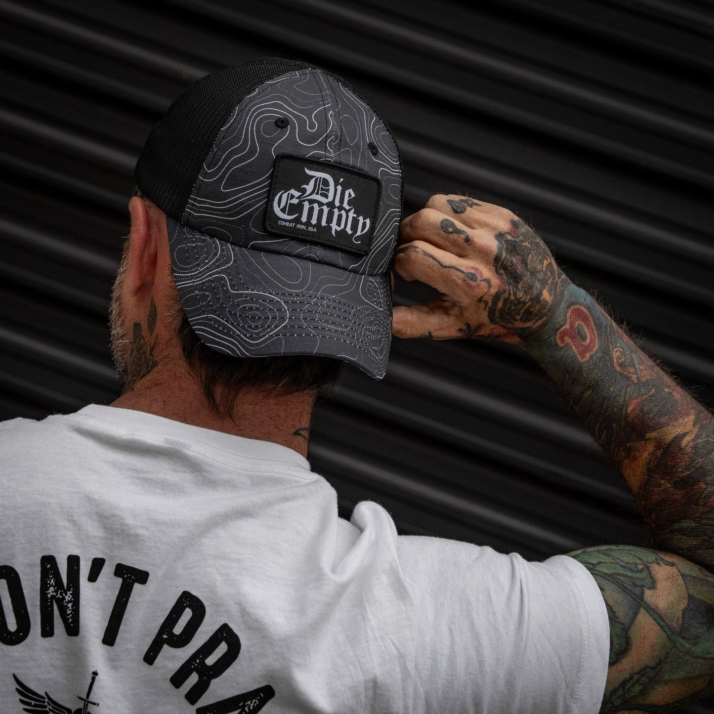 Die Empty Black Patch. Tactical Ripstop Mesh Snapback Hat