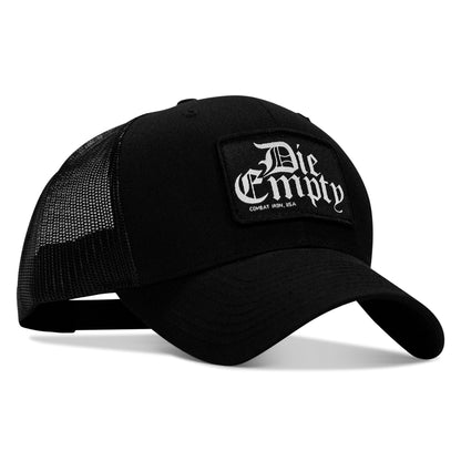 Die Empty Black Patch Snapback Hat