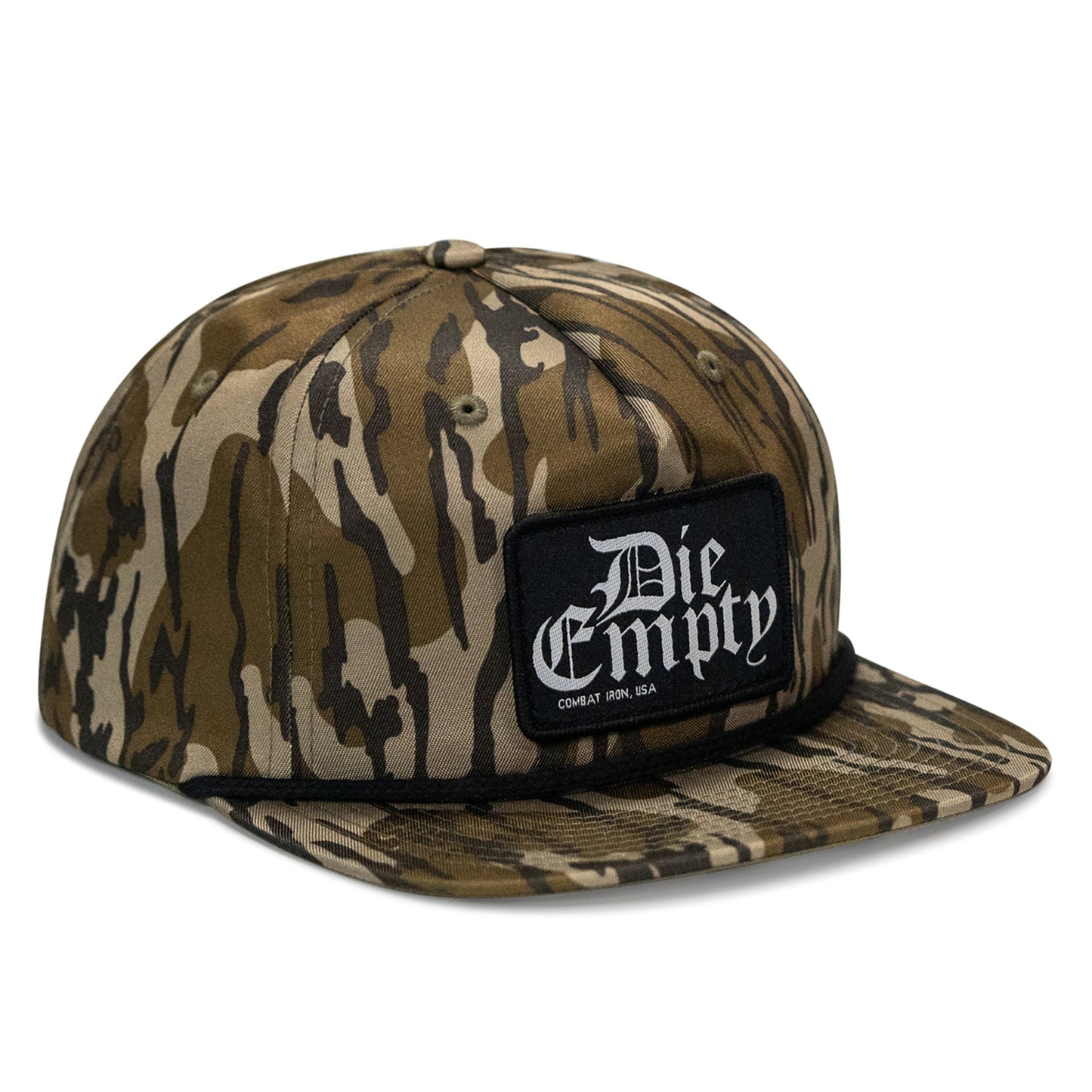 Die Empty Black Patch Flatbill Snapback Hat