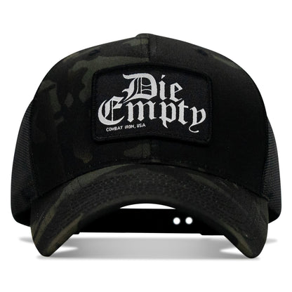 Die Empty Black Patch Snapback Hat