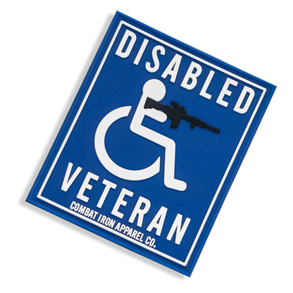 Disabled Veteran Handicap Sign PVC Patch