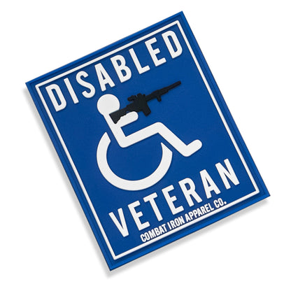 Disabled Veteran Handicap Sign PVC Patch