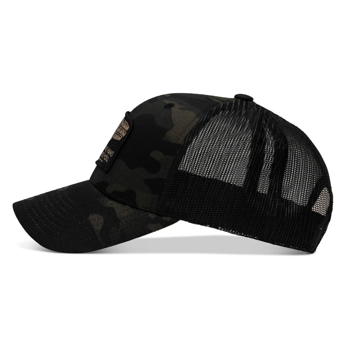 Don't Bite The Hand That Fingers you Patch Snapback Hat