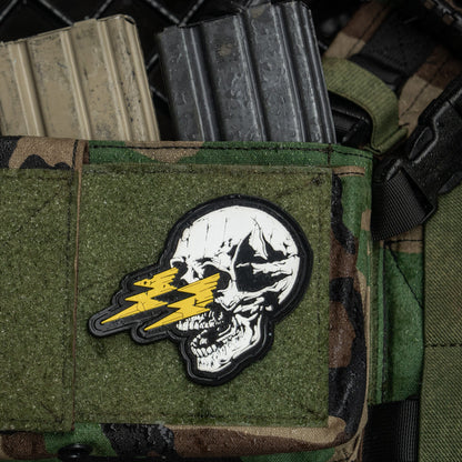 Die with Memories Bolt Skull PVC Patch