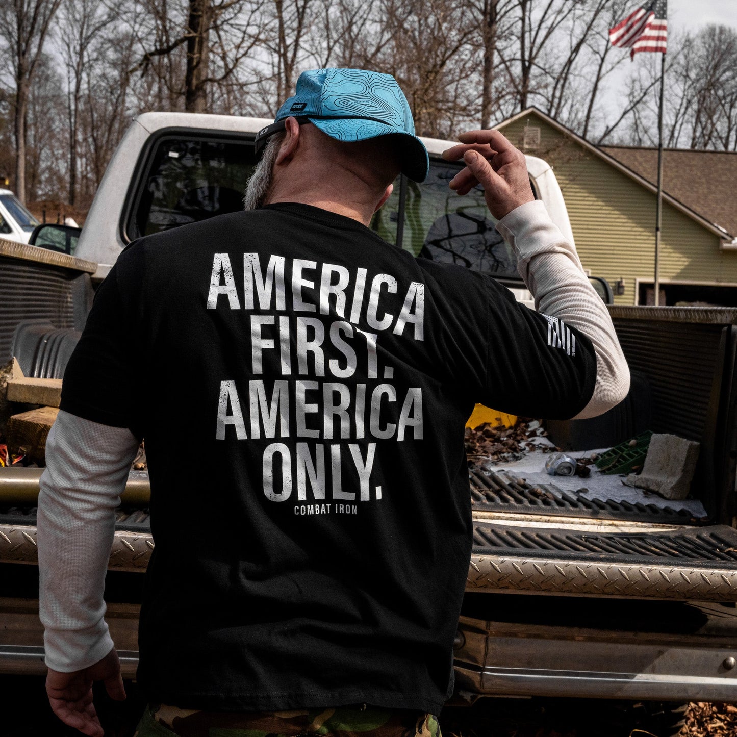 America First. American Only. Men's T-Shirt