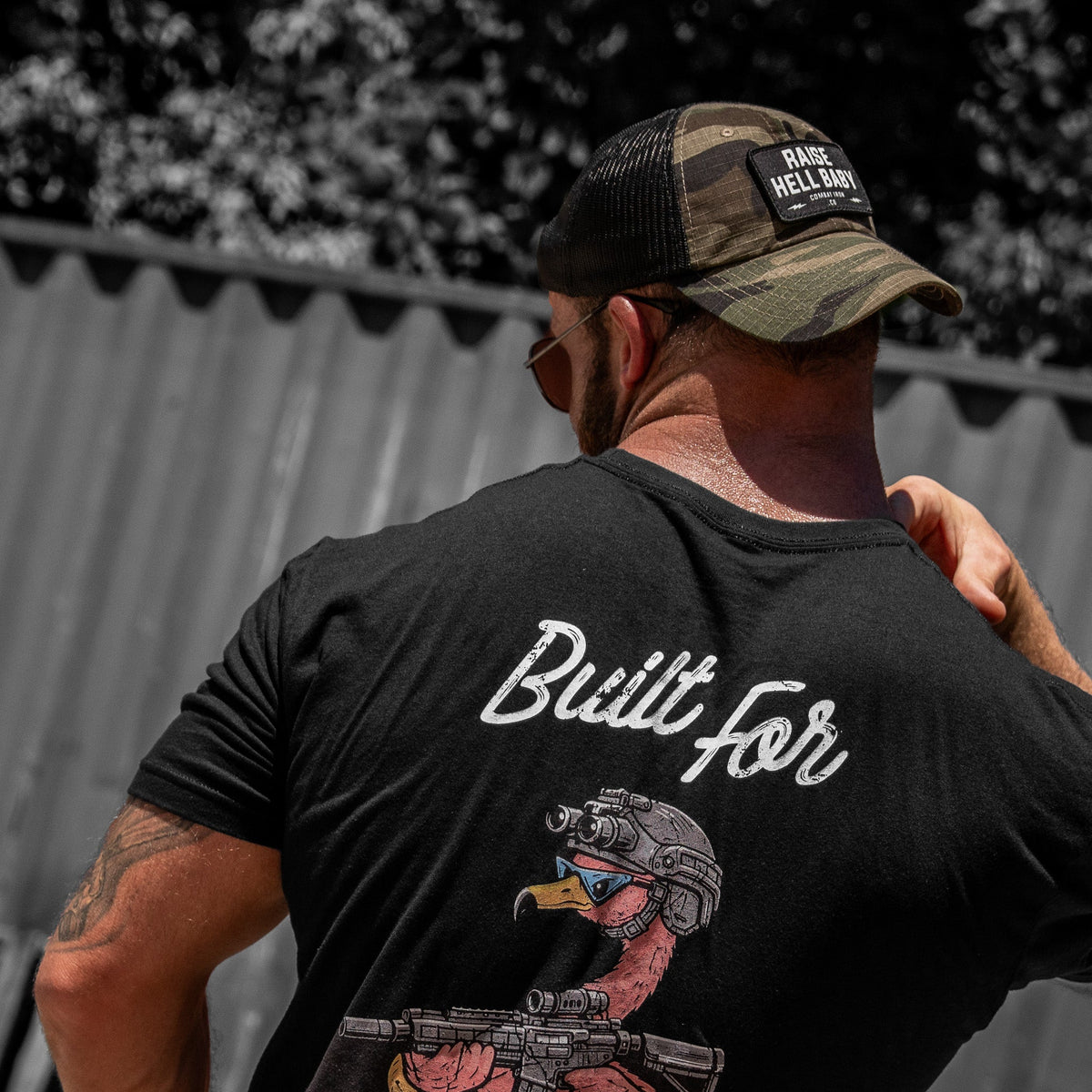 Raise Hell Baby Patch Tactical Ripstop Mesh Snapback Hat