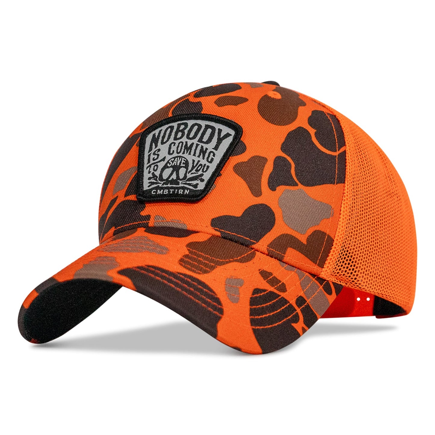 Nobody Is Coming To Save You Skull Patch Snapback Hat
