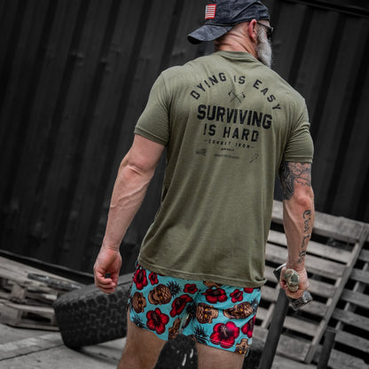 Dying is Easy. Surviving Is Hard Men's T-Shirt
