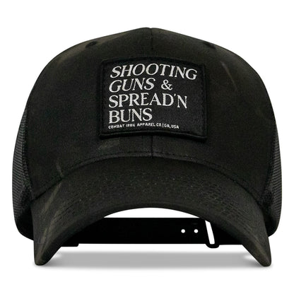 Shooting Guns & Spread'n Buns Patch Snapback Hat