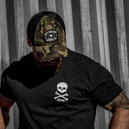 Lift Violent Barbell Co Patch. Tactical Ripstop Mesh Snapback Hat