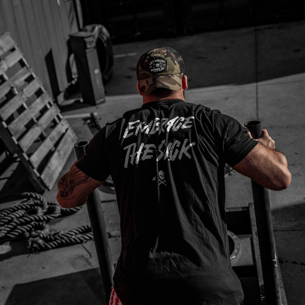 Lift Violent Barbell Co Patch. Tactical Ripstop Mesh Snapback Hat
