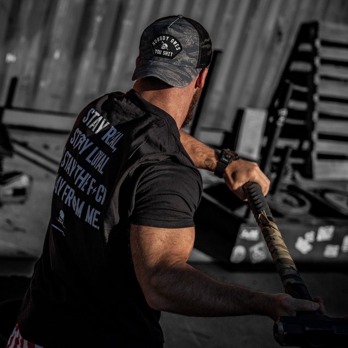 Nobody Owes You Shit Patch Five Panel Breacher Snapback Hat