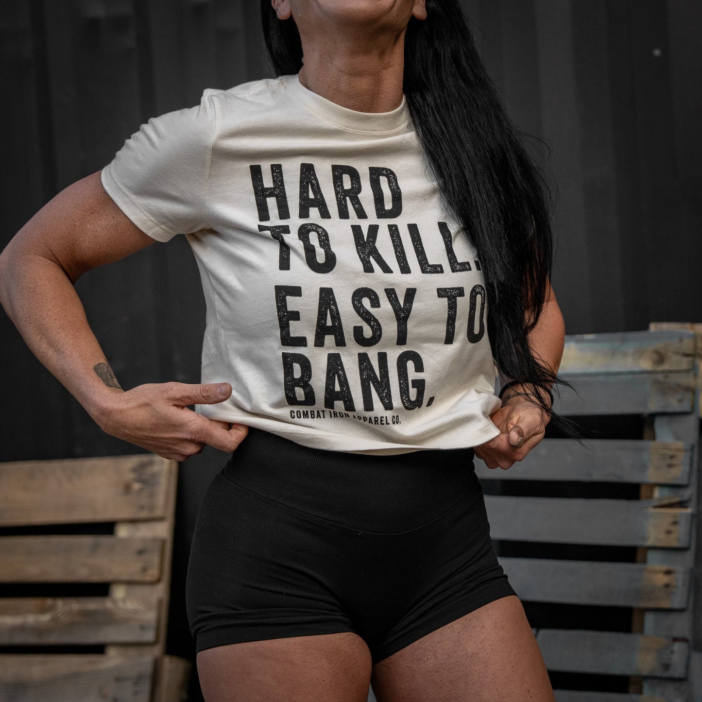Hard To Kill. Easy To Bang. Women's Crop T-Shirt