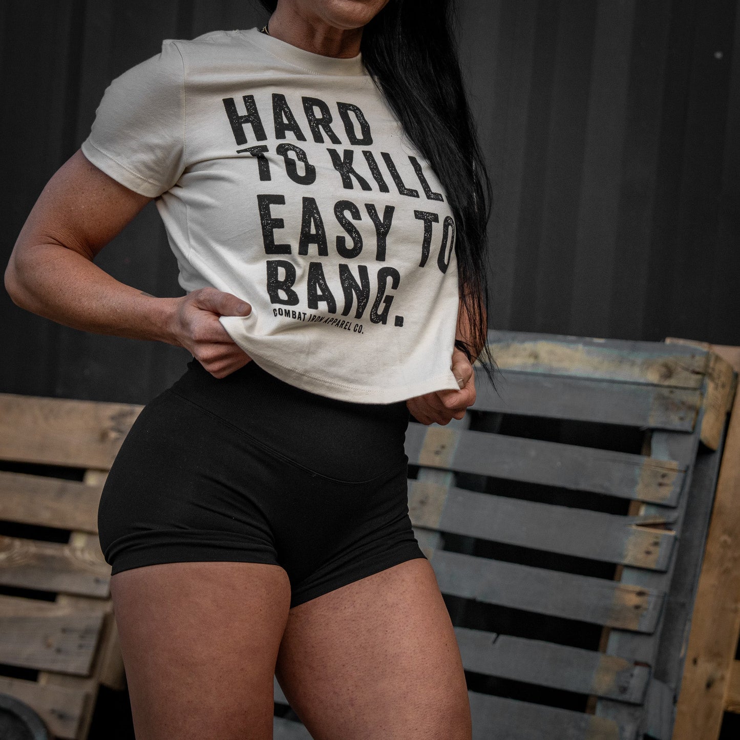 Hard To Kill. Easy To Bang. Women's Crop T-Shirt