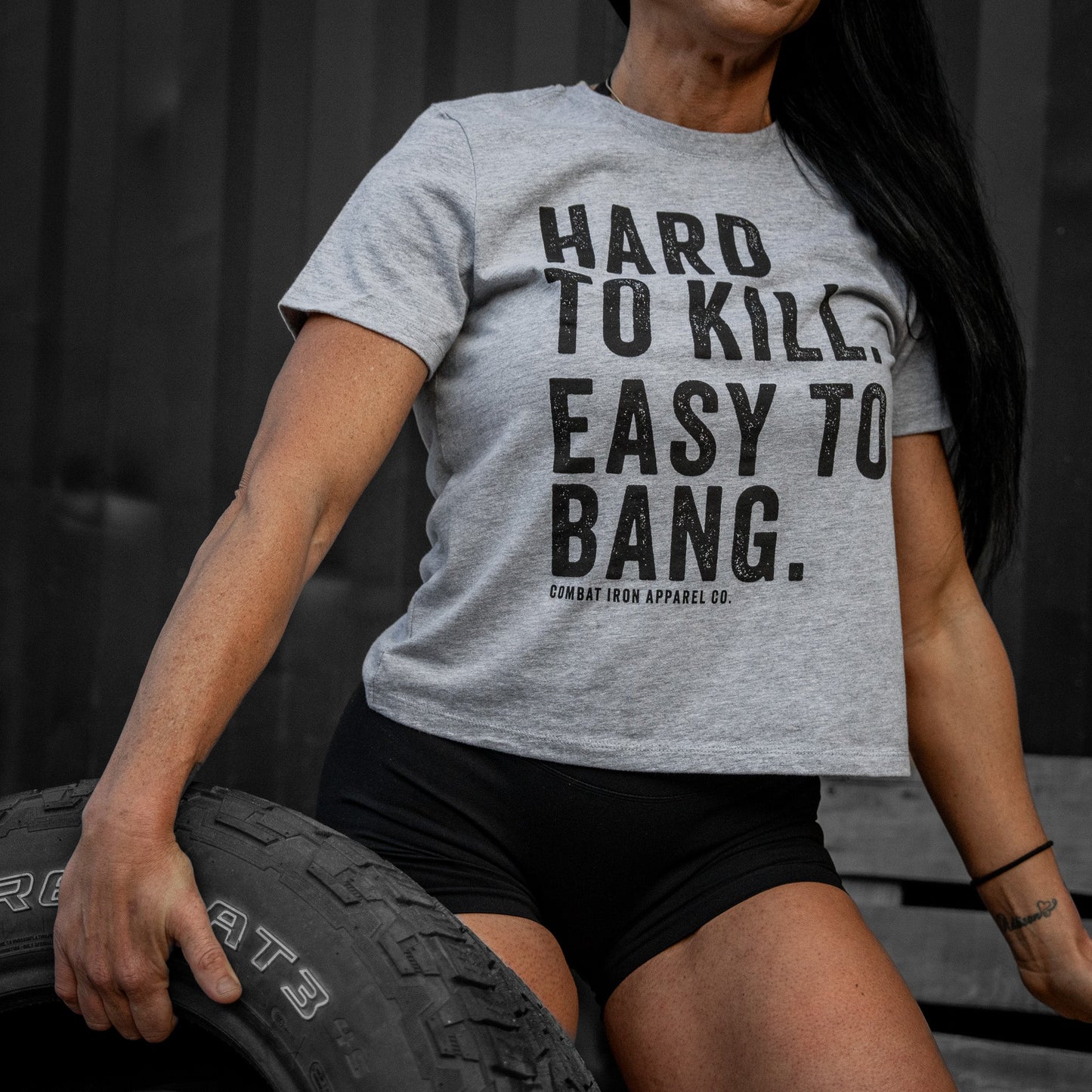 Hard To Kill. Easy To Bang. Women's Crop T-Shirt
