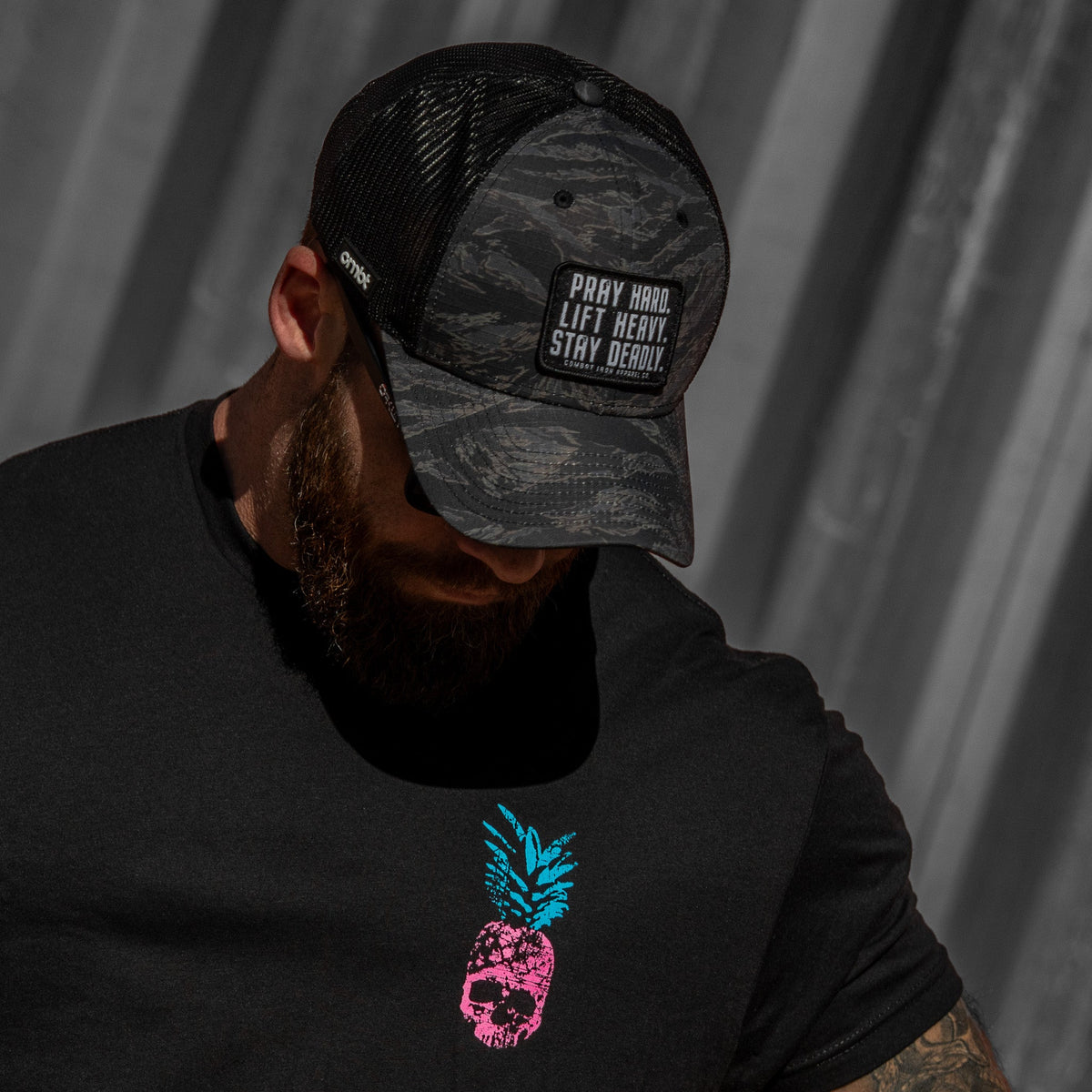 Pray Hard. Lift Heavy. Stay Deadly. Patch Original Ripstop Snapback Hat
