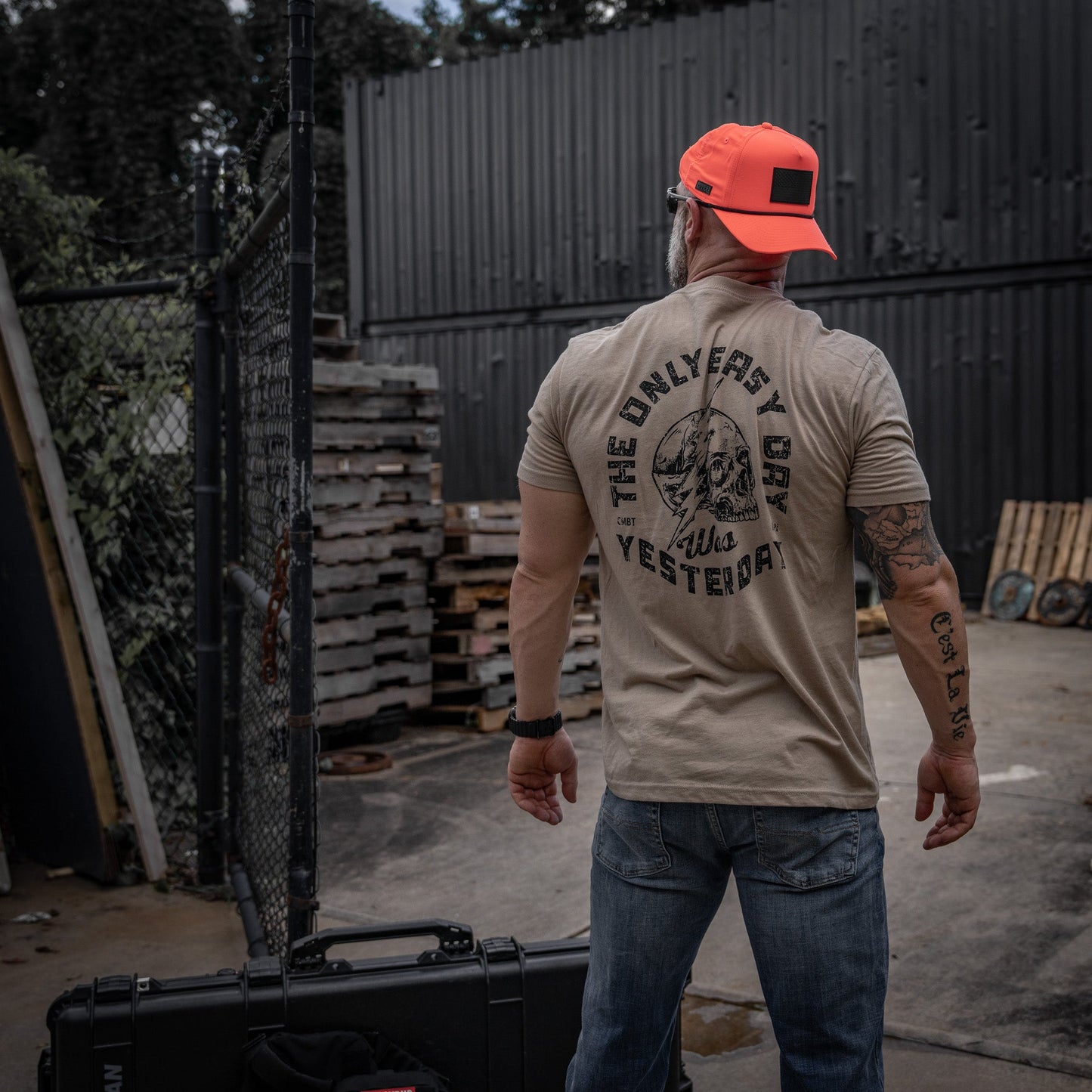 Only Easy Day Was Yesterday Skull Men's T-Shirt