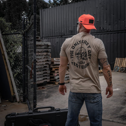 Only Easy Day Was Yesterday Skull Men's T-Shirt