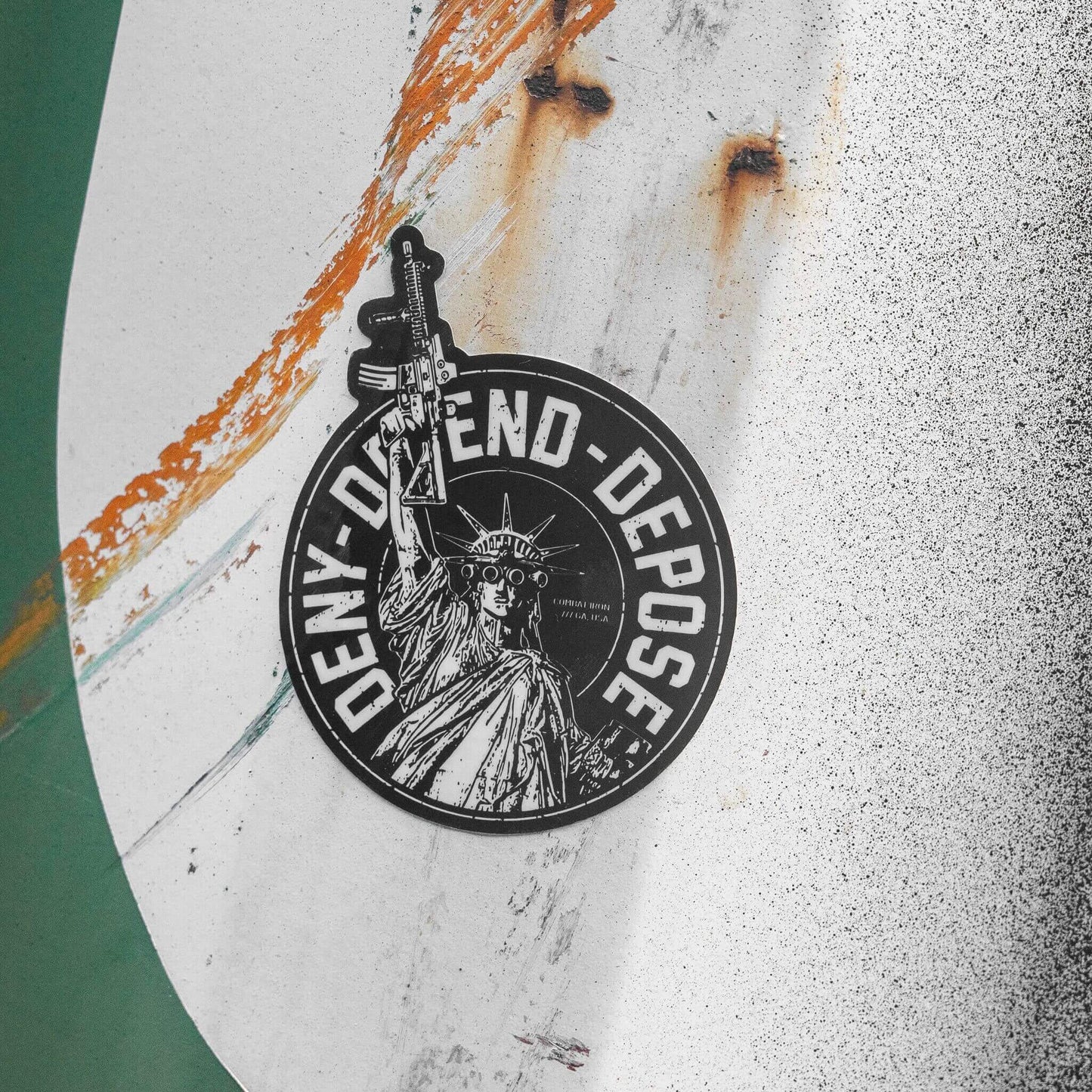 Deny. Defend. Depose. Decal