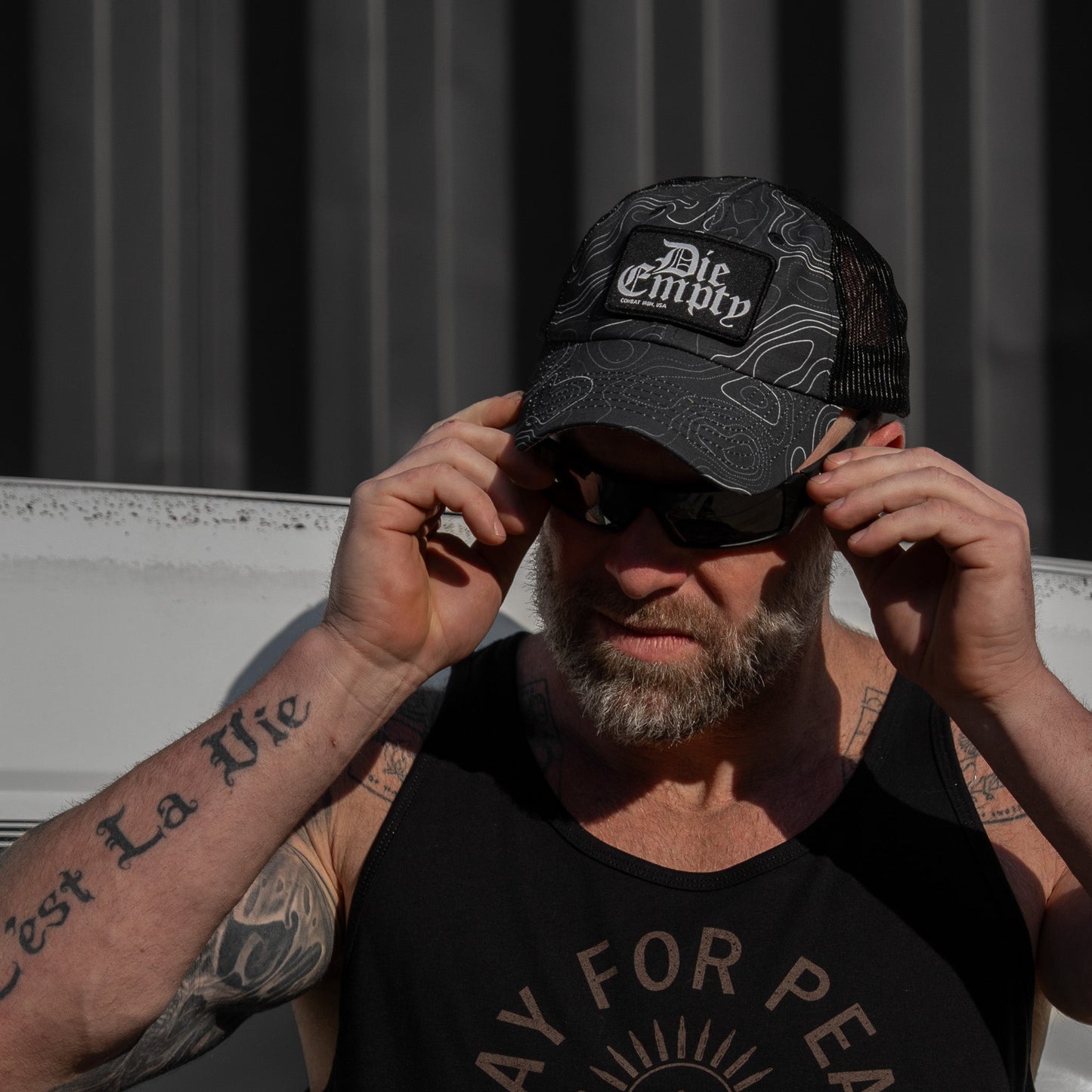 Die Empty Black Patch. Tactical Ripstop Mesh Snapback Hat