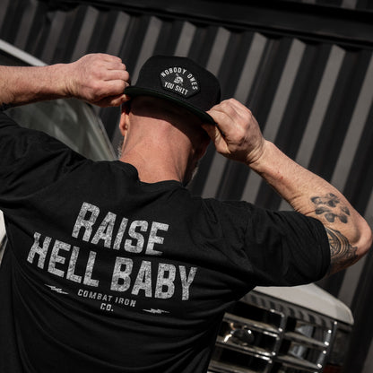 Nobody Owes Your Shit Arched Patch Flatbill SnapBack Hat