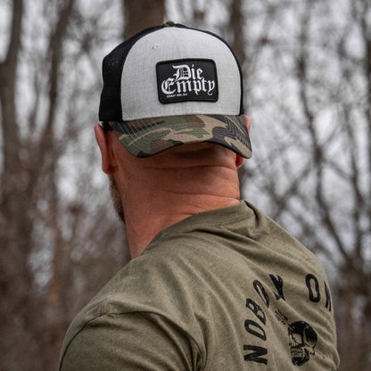 Die Empty Black Patch Snapback Hat