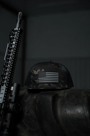 STMC® Black Ripstop Flag Hat