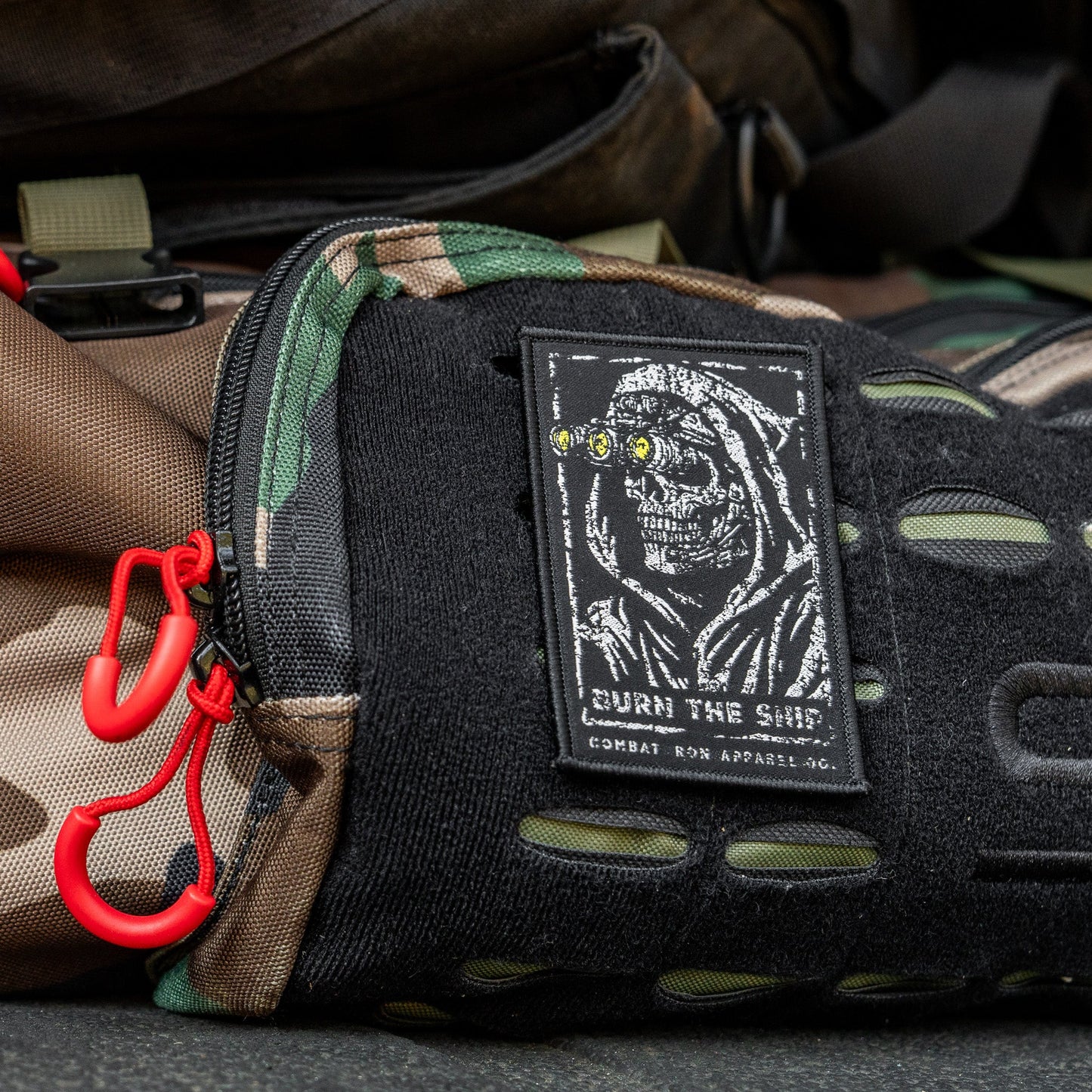 Burn The Ship Skull Velcro Patch