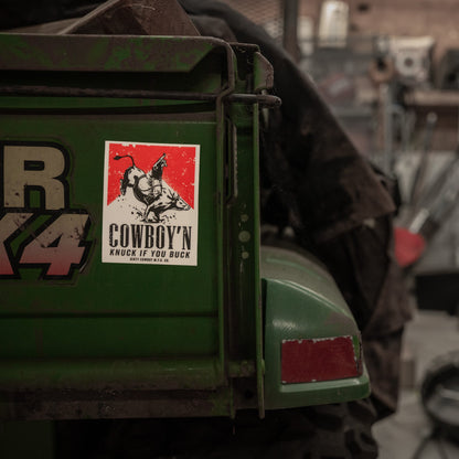 Cowboy'n Knuck If You Buck Rodeo Decal
