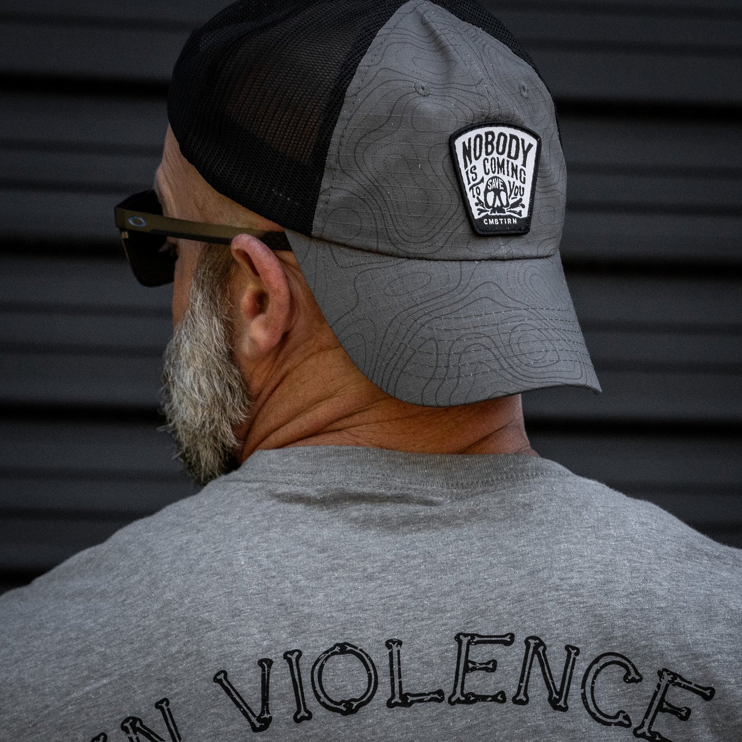 Nobody Is Coming To Save You Skull Patch Ripstop Snapback