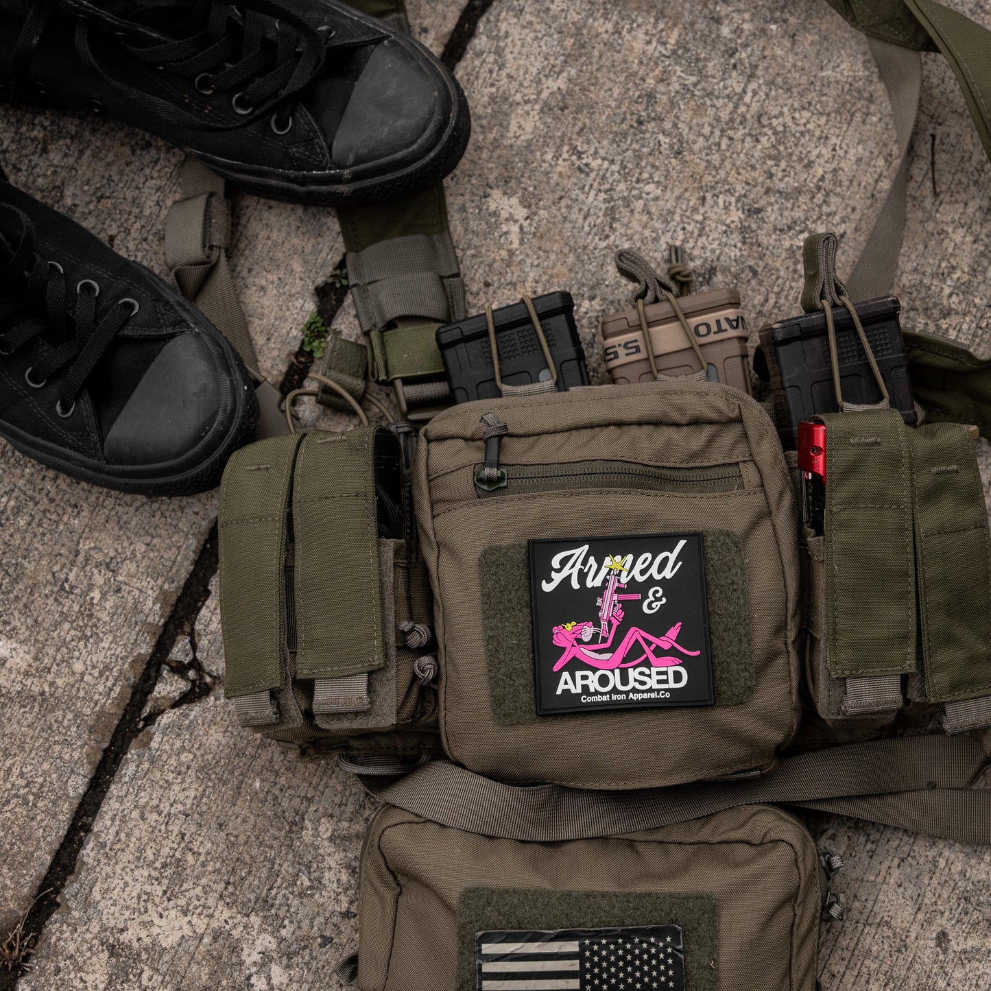 Armed & Aroused PVC Patch
