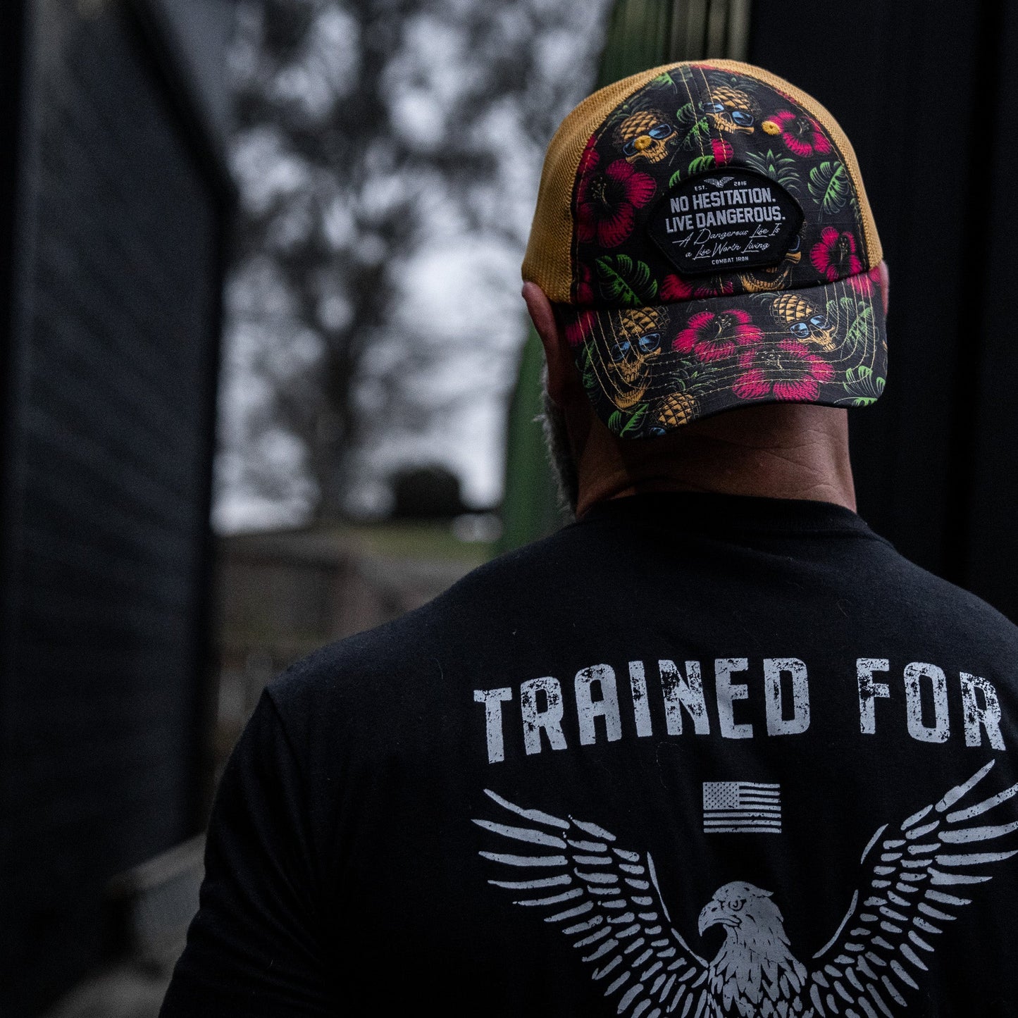 No Hesitation. Live Dangerous Patch Tactical Ripstop Mesh Snapback Hat